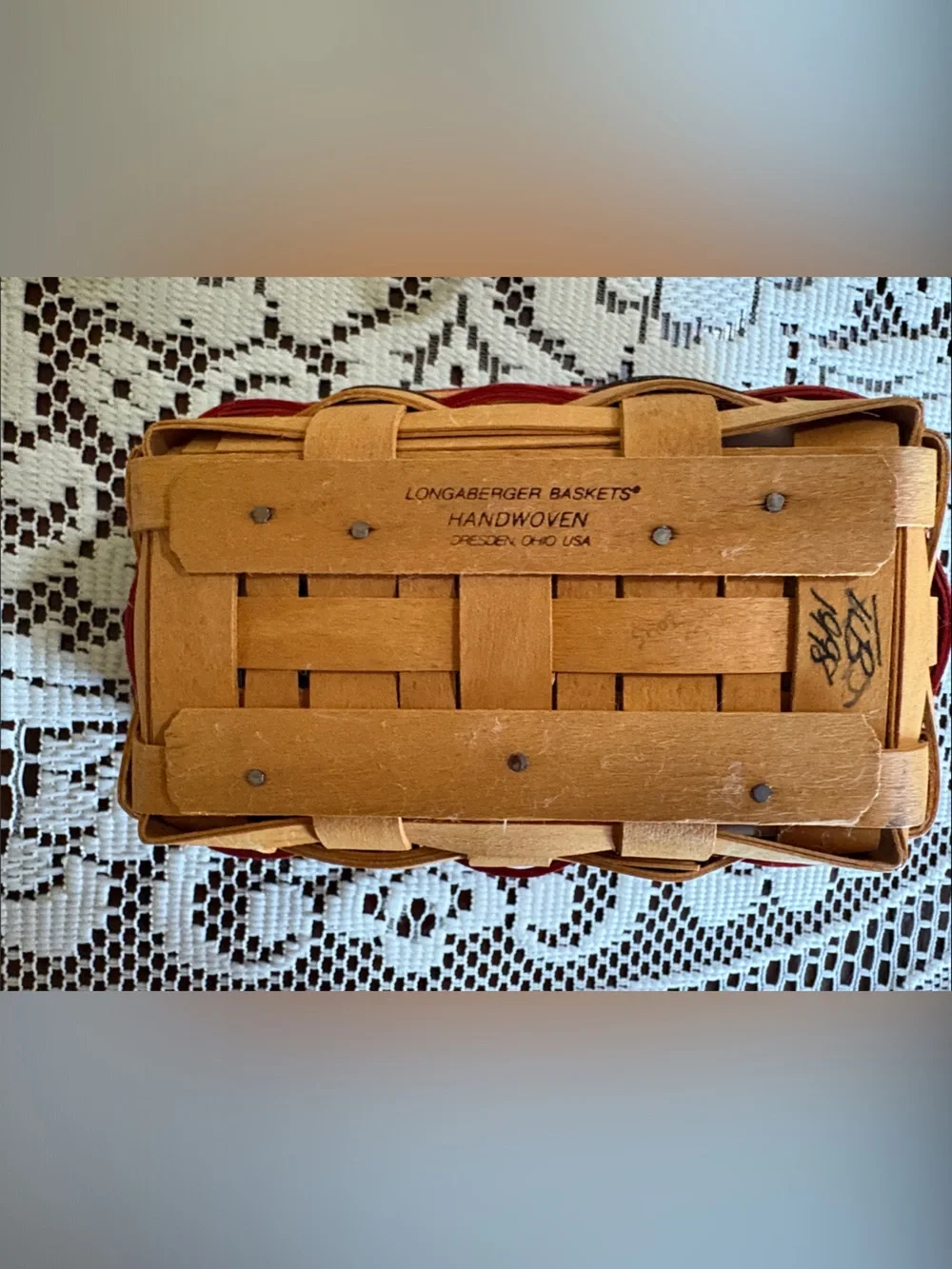 Vintage 1998 Longaberger Sleigh Basket